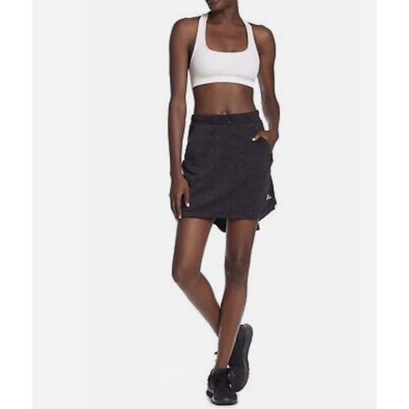 Adidas Skirt Womens Size Large Dark Gray Sport 2 Street Drawstring Pockets - Picture 1 of 13